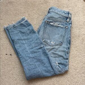 Women’s Light Blue Distressed Jeans